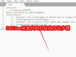 Sublime如何新建代码片段 第1张