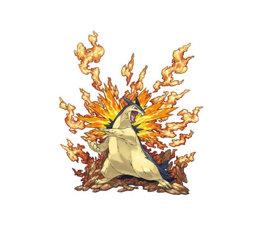 ​《精灵宝可梦》图鉴157：靠着喷火博得关注的御三家-火暴兽 第1张