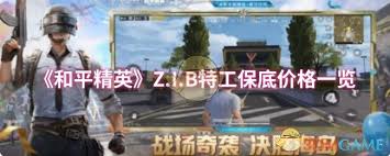 和平精英Z.I.B特工保底价格是多少 第1张