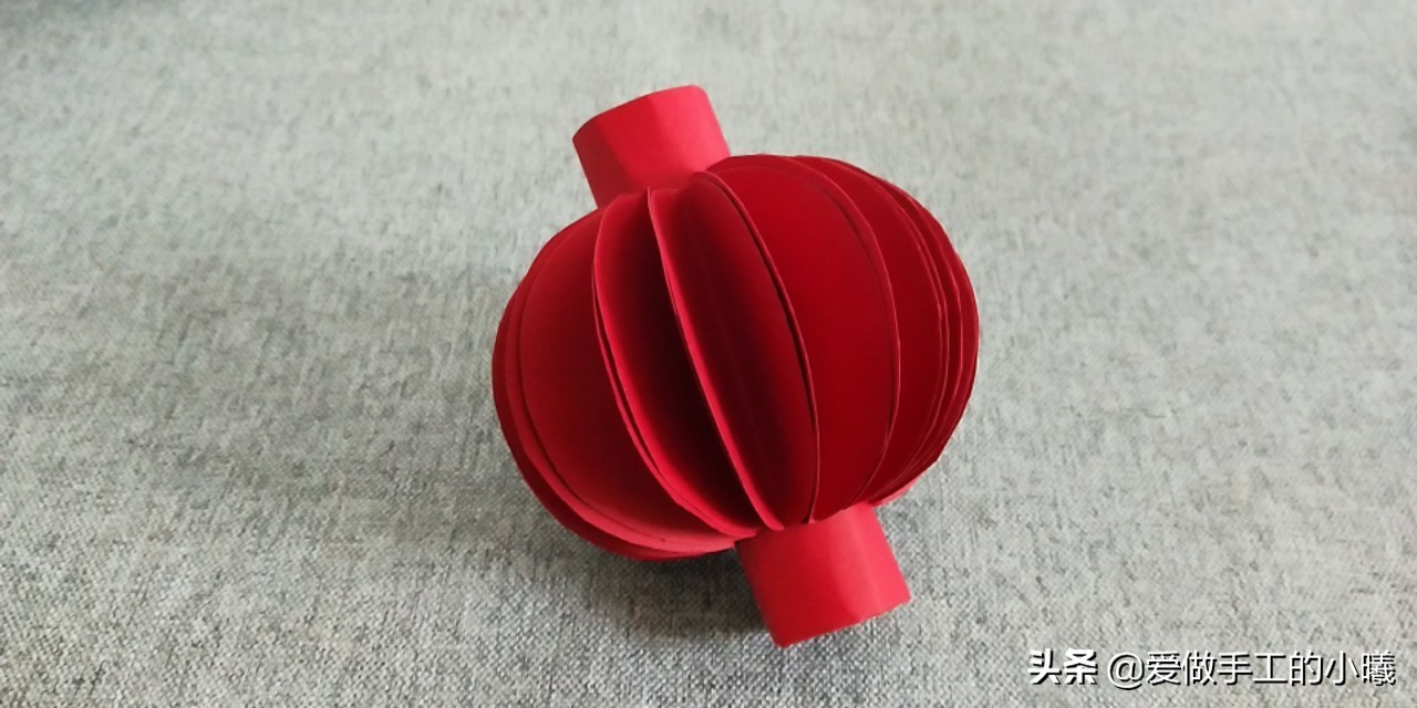 ​快过年了，用彩纸做个红红火火的灯笼吧，灯笼折纸图解 第10张