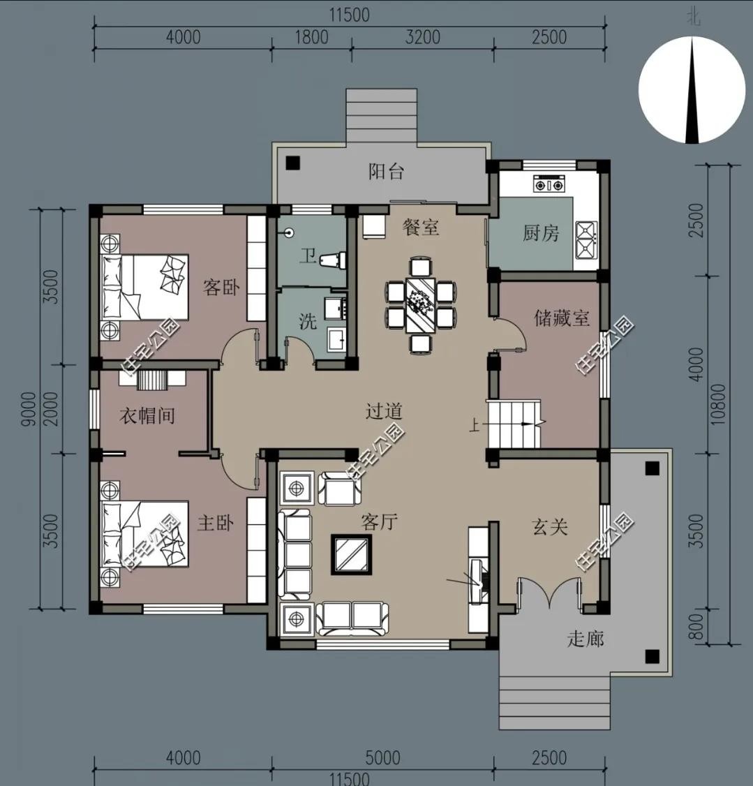 ​4套占地120平的农村户型图，经济实惠又好看，家家都能盖一栋！ 第2张