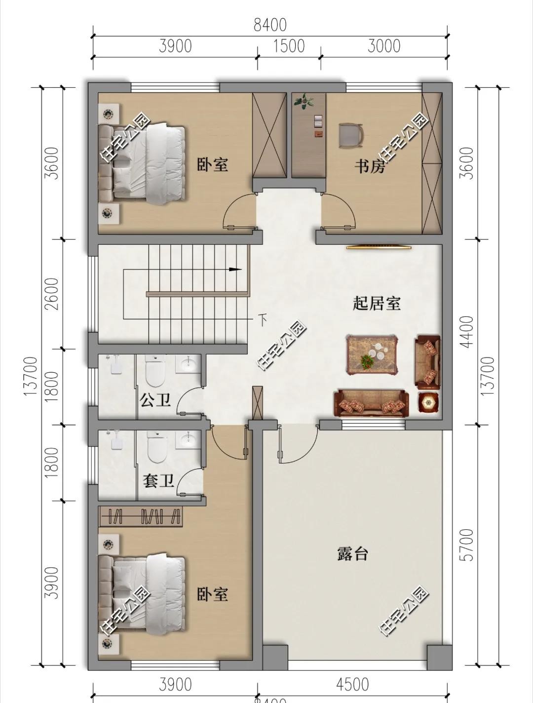 ​4套占地120平的农村户型图，经济实惠又好看，家家都能盖一栋！ 第12张